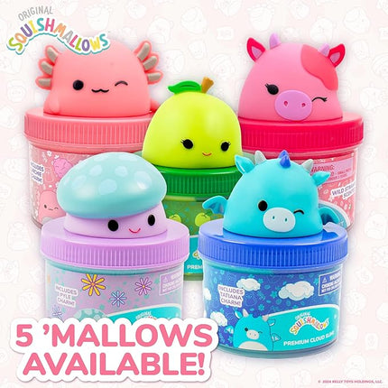 Original Squishmallows Archie The Axolotl Premium Cloud Slime, Cotton Candy-Scented, 8 oz., Storage Container with Figurine Topper, Rubber Charm, Goodie Bags Stuffers, Kids Party Favors, Sensory Toys