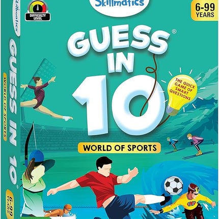 Skillmatics Guess in 10 Sports, Perfect for Boys, Girls, Kids, and Families Who Love Card Games, Toys, Travel Games, Gifts for Ages 6, 7, 8, 9 and Up