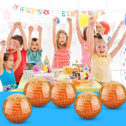 YongnKids Amaze 3D Memory Sequential Maze Ball Puzzle Toy Gifts for Kids Adults - Challenges Game Lover Tiny Balls Brain Teasers Game (Orange)