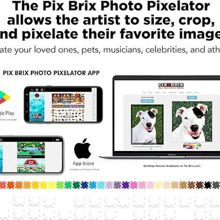 Pix Brix - Wild Kratts Toy Pixel Art Kit - Lion, 498 Pieces - Patented Slide + Stack Pixel Puzzle Building Bricks, Build & Collect Wild Kratts Animals - Stem Toys, Ages 6 Plus