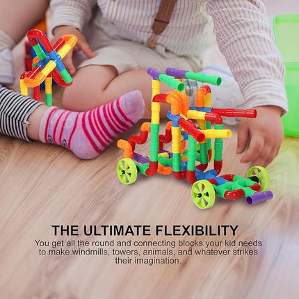 STEM Building Blocks Toy for Kids, Educational Toddlers Preschool Brain Toy Kit, Constructions Toys for 3 4 5 6 7 8 Years Age Boys and Girls–Creativity Kids Materials Toys