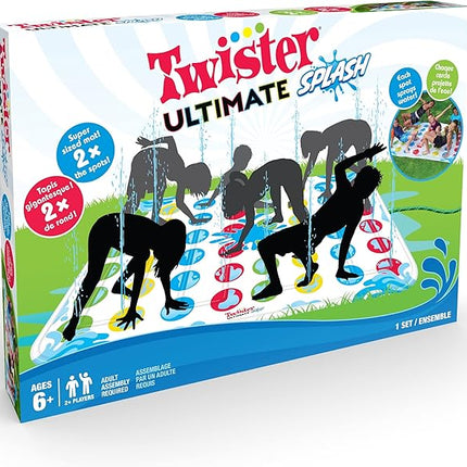 Hasbro Twister Ultimate Splash – Giant Outdoor Inflatable Water Twister Game for Kids – Backyard Summer Fun