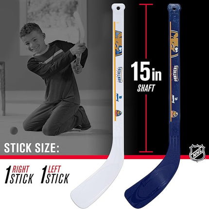 Franklin Sports NHL Mini Hockey Set - Kids Indoor Knee Hockey Goal, Ball, + 2 Stick Combo - Youth Team Indoor Toy Set - Official - Ages 3+