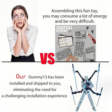 T13 Action Figure Set & Titan 13 Toys 4 Pack（3d Printed Action Figures Assembly Completed）（Multi-Jointed Movable）（Mecha Designs Includes Various Accessories）Dummy 13 T 13 Figures Desk Decoration 5.5in