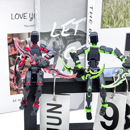 4 Packs (Assembly Completed) T13 Action Figure Set,Titan 13 Robot Movable Action Figure,3D Printed 13 Action Figure Articulated,Full Body Mechanical Doll,Christmas Birthday Gift for Kids Adult