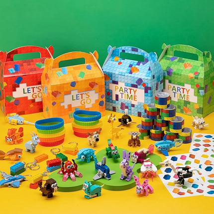 Building Blocks Party Favors with Animal Building Blocks for Kids Birthday Party Supplies