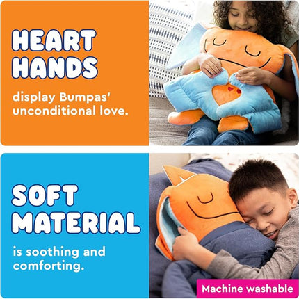 Bumpas Weighted Plush Toy – Machine Washable Calming Stuffed Animal for Kids – Arms and Body are Weighted to Give a Realistic Hug – Soft Companion for Playtime, Naptime & Travel (Zeek)