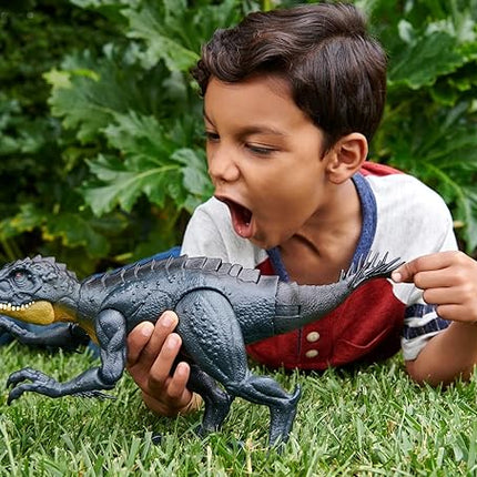 Mattel Jurassic World Toys Slash ‘N Battle Scorpios Rex Action & Sound Dinosaur Figure Camp Cretaceous with Movable Joints, Slashing & Tail Whip Motions & Roar Sound, Kids Gift Ages 4 Years & Up
