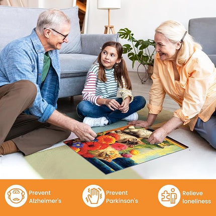 36 Large Piece Puzzles for Seniors, Dementia Puzzles for Elderly Jigsaw Puzzles for Alzheimers Dementia Products Activities Memory Games for Seniors Gifts for Men Women 14.8 * 10IN, 4 Pack