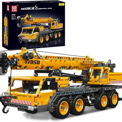 Mould King 17058 City Mobile Crane Truck Toy Building Set, Construction Vehicle Model Blocks Kit for Adults, Toys Gifts for Kids Children, Playset for Boys and Girls Ages 8+(997 Pieces)