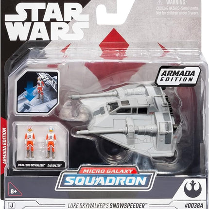 Star Wars Micro Galaxy Squadron Luke Skywalker’s Snowspeeder (Armada Edition) - 5-Inch Vehicle with Two 1-Inch Micro Figure Accessories