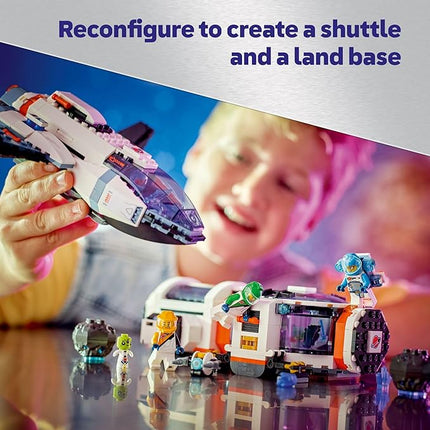LEGO City Modular Galactic Spaceship Toy - Buildable Space Toy for Kids, Boys and Girls, Ages 7+ - Includes 4 Astronaut Minifigures & Alien Figure - Gift Idea for Birthdays and Holidays - 60446