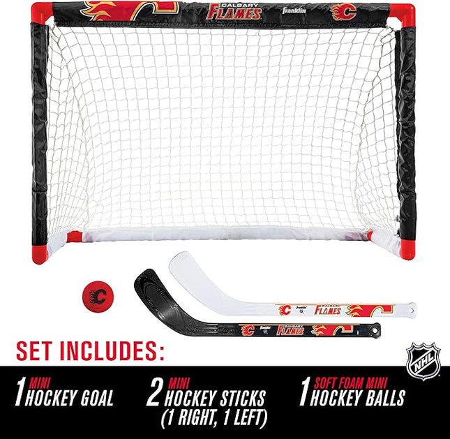 Franklin Sports NHL Mini Hockey Set - Kids Indoor Knee Hockey Goal, Ball, + 2 Stick Combo - Youth Team Indoor Toy Set - Official - Ages 3+