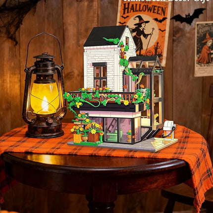 Garden Villa House Building Set, Flower House Building Set, Greenhouse Modular Building Block Kit Home Decor Gift for Adults