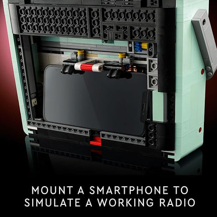 LEGO Icons Retro Radio Building Set for Adults - Home Decor for Bedroom or Desk for Vintage Aesthetic with Sound Effects & Smart Phone Integration - Birthday Gifts for Men & Women - 10334