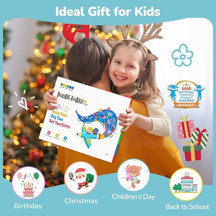 TECJOE LCD Writing Tablet Set, 8.5 Inch Colorful Doodle Board Drawing Tablet for Kids, Kids Travel Games Activity Learning Toys Birthday Gifts for 3-6 Year Old Boys Girls Toddlers Preschooler