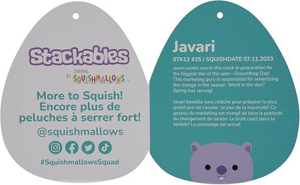 Squishmallows Stackables Original 12-Inch Javari Lavender Groundhog - Ultrasoft Official Jazwares Plush