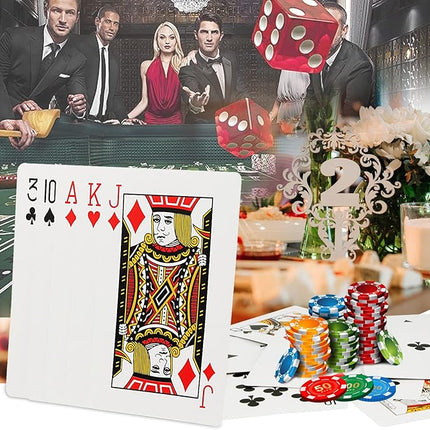 SeptCity Jumbo Playing Cards, 3.5 X 5 Inches Super Big Giant Game Theme Full Deck Huge Poker Oversize Decorations of Magic Party (1 Pack) (2 Times)
