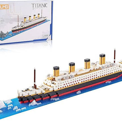 Micro Mini Blocks Building Set Architecture Titanic Cruise Ship Modle Kit, a DIY Mini Bricks for Adults and Toys Presents for Kids 1872 PCS