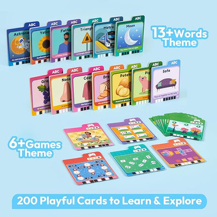 Talking Flash Cards for Kids 3 4 5 Year Old, Toddler Learning Toys with 136 Sight Words & 64 Games, Montessori Educational Toy for Kids, Preschool Learning Activities, Boys Girls Gifts