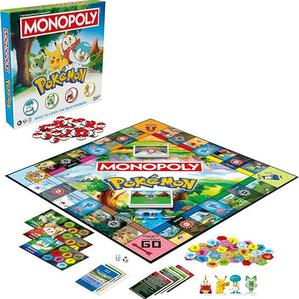 Monopoly Pokémon Edition Board Game | Ages 8 and Up | 2 to 4 Players | Kids Games for Pokémon Fans | Fun Family Games| 45 Mins. Avg.
