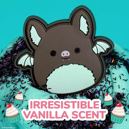 Original Squishmallows Aldous The Fruit Bat Premium Cloud Slime, Vanilla-Scented, 8 oz., Storage Container with Figurine Topper, Rubber Charm, Goodie Bags Stuffers, Kids Party Favors, Sensory Toy