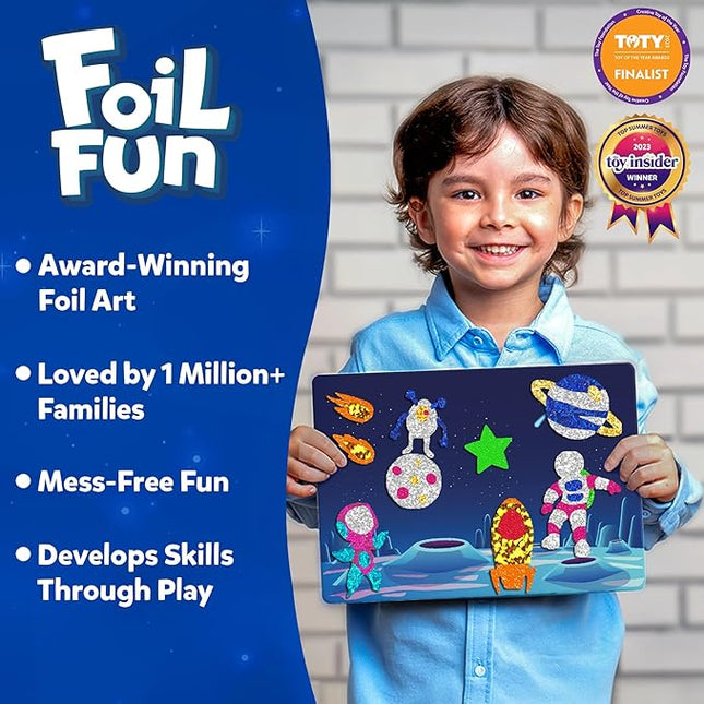 Skillmatics Foil Fun - Space, No Mess Art for Kids, Craft Kits & Supplies, DIY Creative Activity, Travel Toys, Gifts for Boys & Girls Ages 4, 5, 6, 7, 8, 9