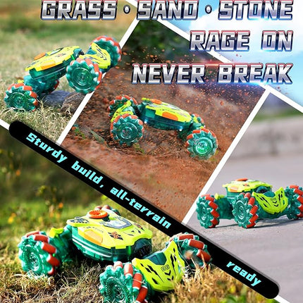 A ALPHA Gesture Remote Control Car, RC Stunt Car with 360° Flips 2.4GHz 4WD Remote Control Toy with Lights Music Birthday Xmas Gift for Boys 5 6 7 8-12 Year Old