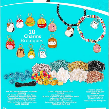 Fashion Angels Squishmallows Mix & Match Bracelet Design Kit, Includes Assortment of Beads, Charms & More, Makes 10+ Projects, Squishmallows Character Jewelry for Kids, Teen Girls & Boys