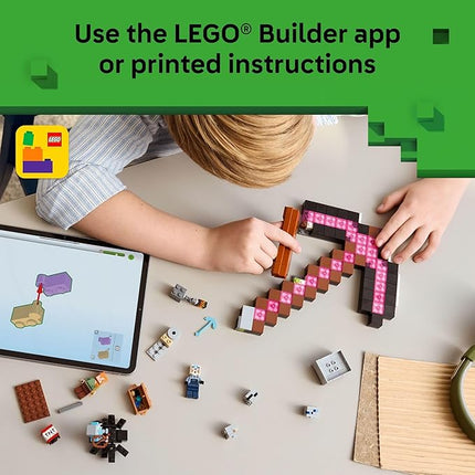 LEGO Minecraft The Pickaxe Mine Kids Toy - Building Set for Boys and Girls - Minecraft Toy for Gaming Fans 8+ - Includes Alex, Miner, and Stray Spider Jockey Minifigure - Birthday Gift Idea - 21277