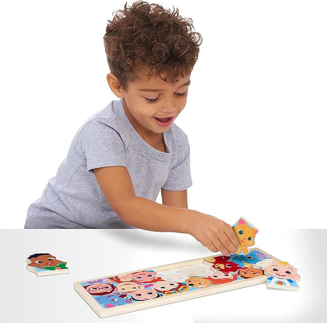 CoComelon Play-A-Long Wooden Puzzle, 15-Pieces, Recycled Wood, Officially Licensed Kids Toys for Ages 18 Month by Just Play