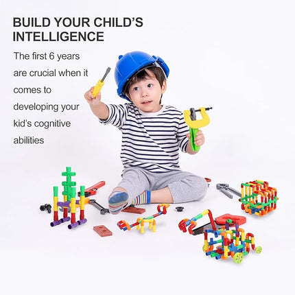 STEM Building Blocks Toy for Kids, Educational Toddlers Preschool Brain Toy Kit, Constructions Toys for 3 4 5 6 7 8 Years Age Boys and Girls–Creativity Kids Materials Toys