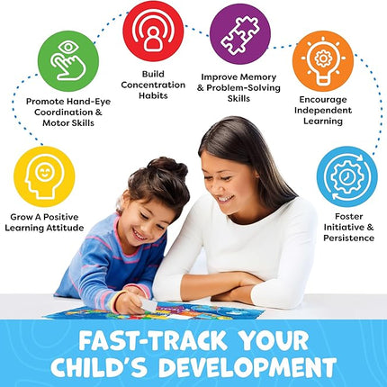 United States Puzzles for Kids Ages 4-6 - Educational Toys for Boys & Girls - 70Pcs USA Map Kids Puzzle with 50 States & Capitals - Floor Jigsaw Puzzles, Learning Activities, Valentine Gifts for Kids