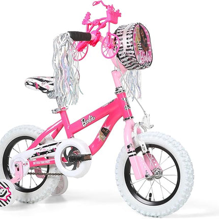 Dynacraft Barbie 12-18 Inch Girls BMX Bike for Age 3-9 Years - Fun and Stylish Design, Sturdy and Durable, Perfect for Kids Learning to Ride, Easy to Assemble, Ideal for Young Riders
