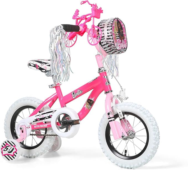 Dynacraft Barbie 12-18 Inch Girls BMX Bike for Age 3-9 Years - Fun and Stylish Design, Sturdy and Durable, Perfect for Kids Learning to Ride, Easy to Assemble, Ideal for Young Riders