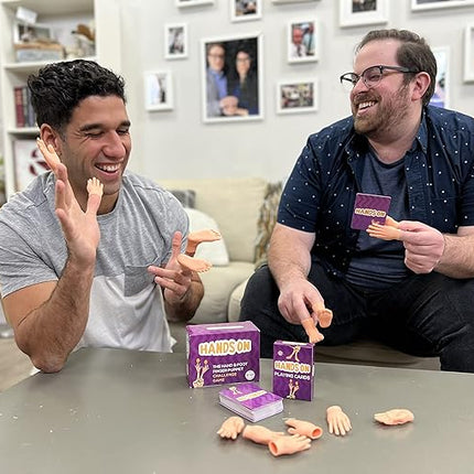 Tiny Finger Hand Game - 120 Hilarous Challenges - 10 Hand & 4 Feet Puppets - Will Make Everyone Laugh – Ideal for Family or Friends - Action Game for Competitive People