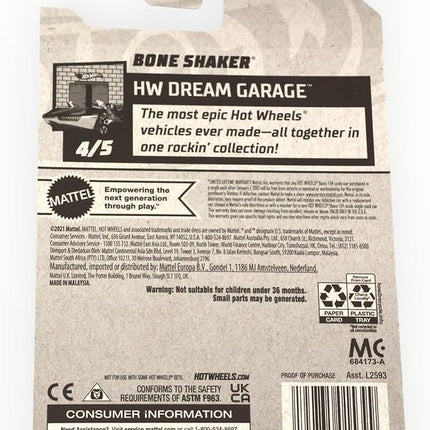 Hot Wheels 2022 - Bone Shaker - Gold - HW Dream Garage 4/5 - Skull Wing