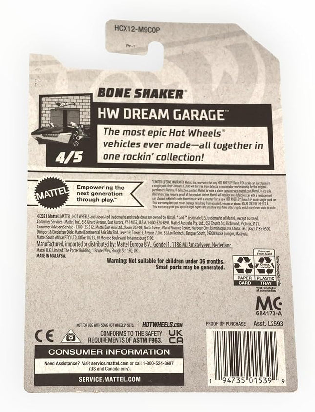 Hot Wheels 2022 - Bone Shaker - Gold - HW Dream Garage 4/5 - Skull Wing