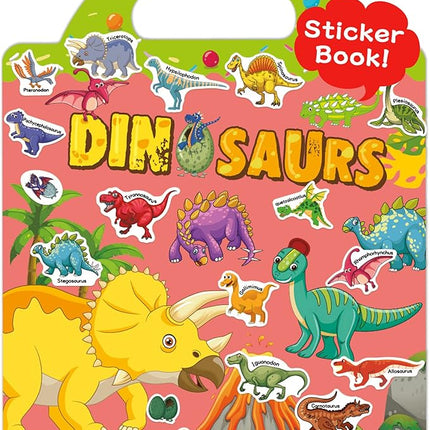 Benresive Reusable Sticker Book for Toddlers 2-4 Years, Fun Travel Stickers for Kids, Waterproof Sticker Books for Toddlers 1-3, Crafts Activities for Todddlers 1-3 2-4 3-5 - Dinosaurs