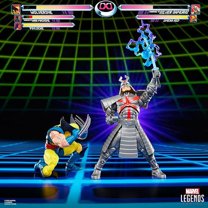 Marvel Legends Series Gamerverse Wolverine vs Marvel's Silver Samurai, Retro Video Game -Inspired Collectible 6-Inch Action Figures