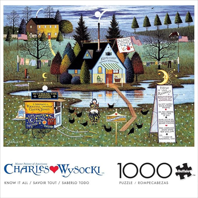 Buffalo Games - Charles Wysocki - Know it All - 1000 Piece Jigsaw Puzzle for Adults -Challenging Puzzle Perfect for Game Nights - Finished Size is 26.75 x 19.75