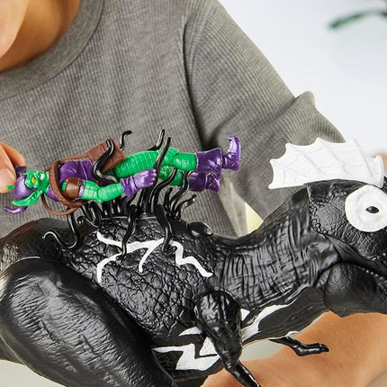 SPIDER-MAN Marvel Epic World of Action VenomVersus Venomsaurus Rex 16-Inch (40cm) Action Figure with Dino Chomp Action, Super Hero Toys for Kids Ages 4+