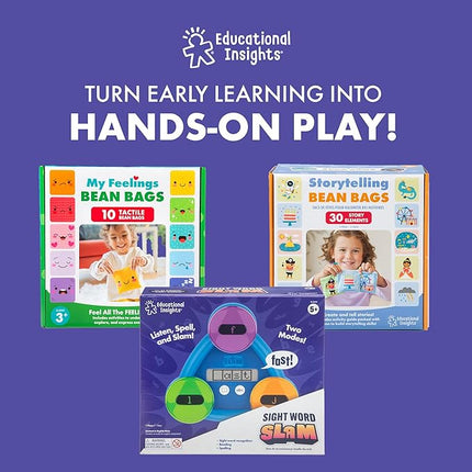 Educational Insights Sight Word Bean Bags - Tactile Bean Bags for Kids Classroom, Toddler Learning Activities, Gift for Kids Ages 3+