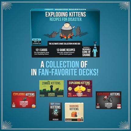 Exploding Kittens Recipes for Disaster 2-5 Players - Ages 7+ - Party & Family Card Game for Kids & Adults