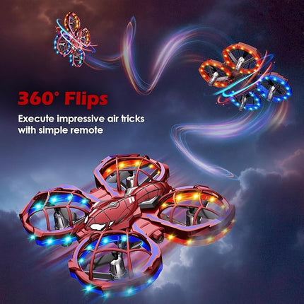 Mini Drones for Kids with Beginners, Kids Drone with Throw to Go, 3 Speeds Mode, 360° Flips, Auto Hovering, Headless Mode, Obstacle Avoidance Function, Birthday Gifts for 3-10 Year Old Boys Girls