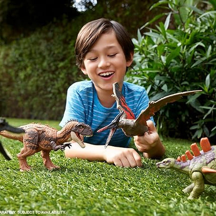 Mattel Jurassic World Dinosaur Toys with Roar Sound & Attack Action, Wild Roar Posable Figures, Physical & Connected Digital Play