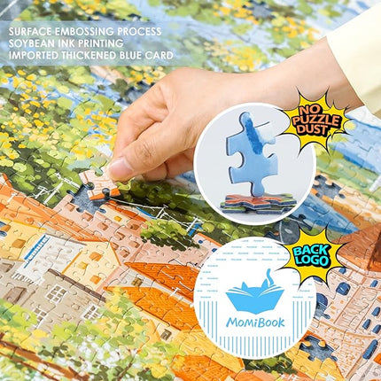 MOMIBOOK Puzzles for Adults 1000 Pieces Jigsaw Puzzles of Go for A Walk, Painting Image Difficult Challenging Hard Impossible Puzzle Unique Funny Party Christmas Birthday Gifts