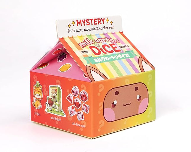 1985 Games Mystery Dice, DND Dice Set of 7 Polyhedral Dice, Wide Range of Patterns (Milk Mystery Dice, Pack of 1)