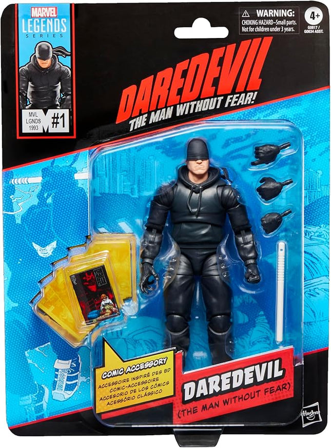 Marvel Legends Series Daredevil, The Man Without Fear Comics-Inspired Collectible 6-Inch Scale Action Figure with Character-Sized Comic Accessory