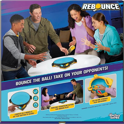 Rebounce Game | Indoor and Outdoor Electronic Action Game for Kids, Teens, and Adults | Ages 8+ | 2 to 6 Players | 10 Mins. | Family Travel Games